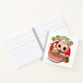Carnet Joli chat japonais mangeant des nouilles avec des (Intérieur)