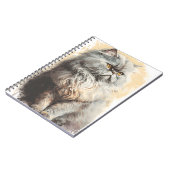 CARNET JOLI CHAT PERSAN GRIS FLUFFY (Côté gauche)