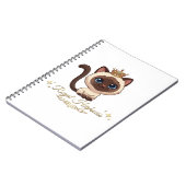 Carnet Joli chat siamois royal (Côté gauche)
