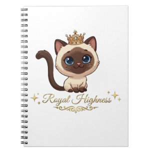 Carnet Joli chat siamois royal