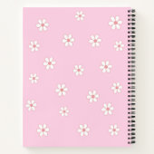 Carnet Joli chat smoking & fleurs sur fond rose clair (Dos)