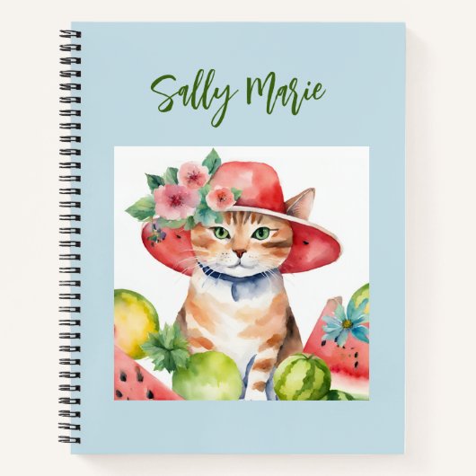 Carnet Joli chat tigré orange (Devant)
