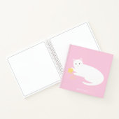 Carnet Joli Chat Vilain avec Fil Rose (Intérieur)