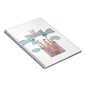 Carnet Joli Château de Princesse de Conte de Fées Rose No (Côté Droit)