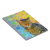 Carnet Joli chaton - abstrait - peinture colorée (Côté Droit)