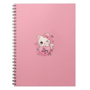 Carnet Joli Chaton Rose Sois Heureux Les Belles Choses Pr