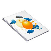 Carnet Joli Chatons Volant avec Parapluie (Côté Droit)