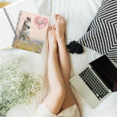 Carnet Joli Cheval Blanc Violet Fleur Monogramme