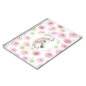 Carnet Joli Cheval Ranunculus Menthe Rose (Côté gauche)