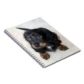 Carnet Joli Chien chiot noir Dachshund (Côté Droit)
