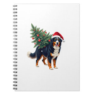 Carnet Joli chien de montagne bernois dans un sapin de No