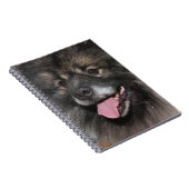 CARNET JOLI CHIEN KEESHOND GRIS FLUFFY (Côté Droit)