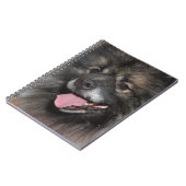 CARNET JOLI CHIEN KEESHOND GRIS FLUFFY (Côté gauche)