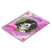 Carnet Joli Chien Rentree Des Classes Floral Rose Aquarel (Côté gauche)