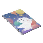 Carnet Joli chiot avec ballons et étoiles (Côté Droit)