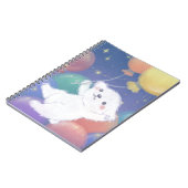 Carnet Joli chiot avec ballons et étoiles (Côté gauche)