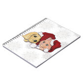 Carnet Joli Christmas Labrador Puppy et Orange Tabby (Côté gauche)