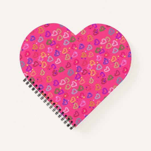Carnet Joli cœur coloré (Devant)