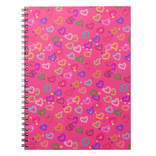 Carnet Joli cœur coloré (Devant)