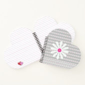 Carnet Joli coeur de fleurs marguerites (Intérieur)