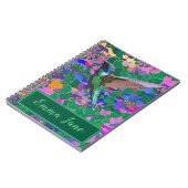 Carnet Joli colibri aux fleurs Vintages d'aquarelle (Côté gauche)