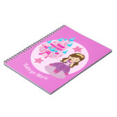 Carnet Joli Conte de Fées Château Princesse Rose Personna (Côté gauche)