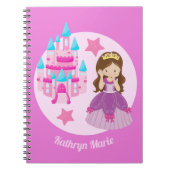 Carnet Joli Conte de Fées Château Rose Princesse Personna (Devant)