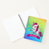 Carnet Joli couleur Magique Unicorne Nom des enfants (Intérieur)
