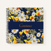 Carnet Joli croquis Motif Chamomile & Poppies (Devant)