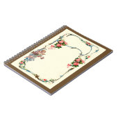 Carnet Joli cru rose et décoration de frontière d'ange (Côté gauche)