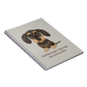 Carnet Joli Dachshund Cartoon Chien À poils durs (Côté Droit)