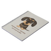 Carnet Joli Dachshund Cartoon Chien À poils durs (Côté gauche)