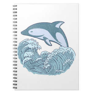 Carnet Joli dauphin bleu