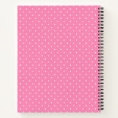 Carnet Joli design poka point motif l Girly rose (Dos)