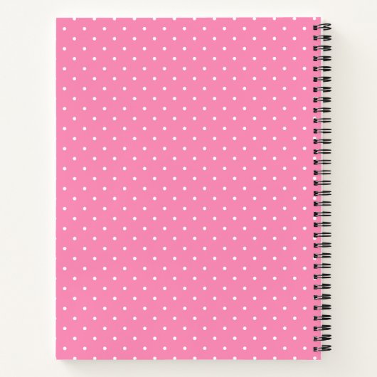 Carnet Joli design poka point motif l Girly rose (Dos)