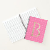 Carnet Joli design poka point motif l Girly rose (Intérieur)