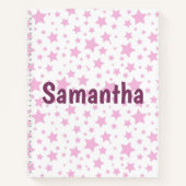 Carnet Joli design rose Star (Devant)