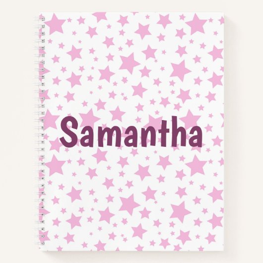 Carnet Joli design rose Star (Devant)