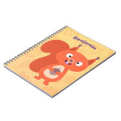 Carnet Joli dessin animé d'écureuil roux (Côté gauche)