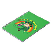 Carnet Joli dessin animé leprechaun avec shamrock et arc- (Côté gauche)