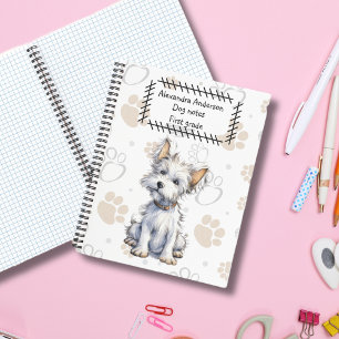 Carnet Joli dessin Westi Puppy sur pattes Imprimer