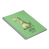 Carnet Joli dinosaure à l'aquarelle avec le nom des enfan (Côté Droit)