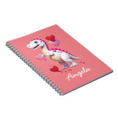 Carnet Joli dinosaure blanc pour la Saint-Valentin (Côté Droit)