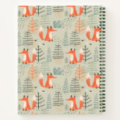 Carnet Joli Doodle Fox Forest Motif de bois (Dos)