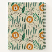 Carnet Joli Doodle Lion Jungle Rainforest Motif (Dos)