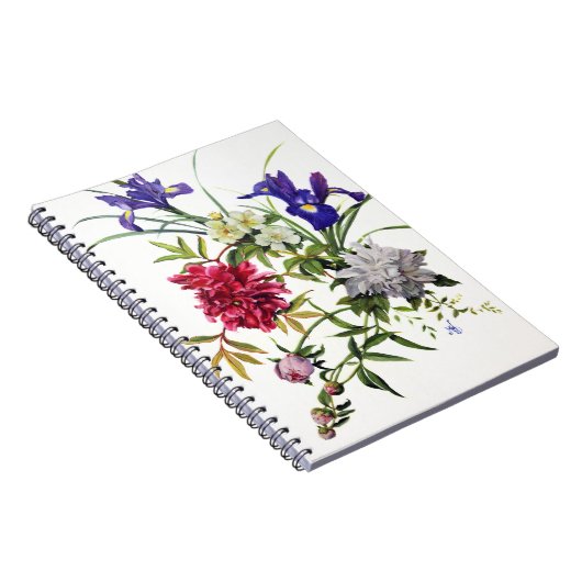 Carnet Joli dossier de fichier de fleurs décoratives (Côté Droit)