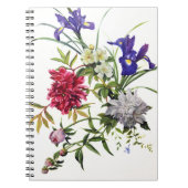 Carnet Joli dossier de fichier de fleurs décoratives (Devant)