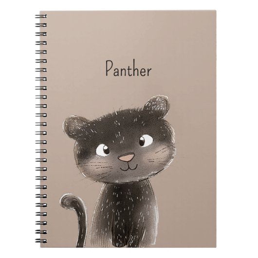 Carnet Joli Douce Panthère Animal (Devant)