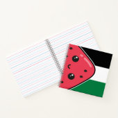 Carnet Joli drapeau de la Palestine avec pastèque - Pales (Intérieur)