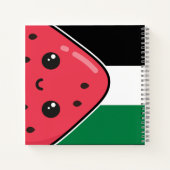 Carnet Joli drapeau de la Palestine avec pastèque - Pales (Dos)